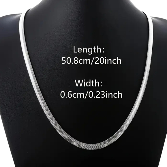 Elegant 9.25 Sterling Silver Snake Chain 20" - Picture 4 of 4